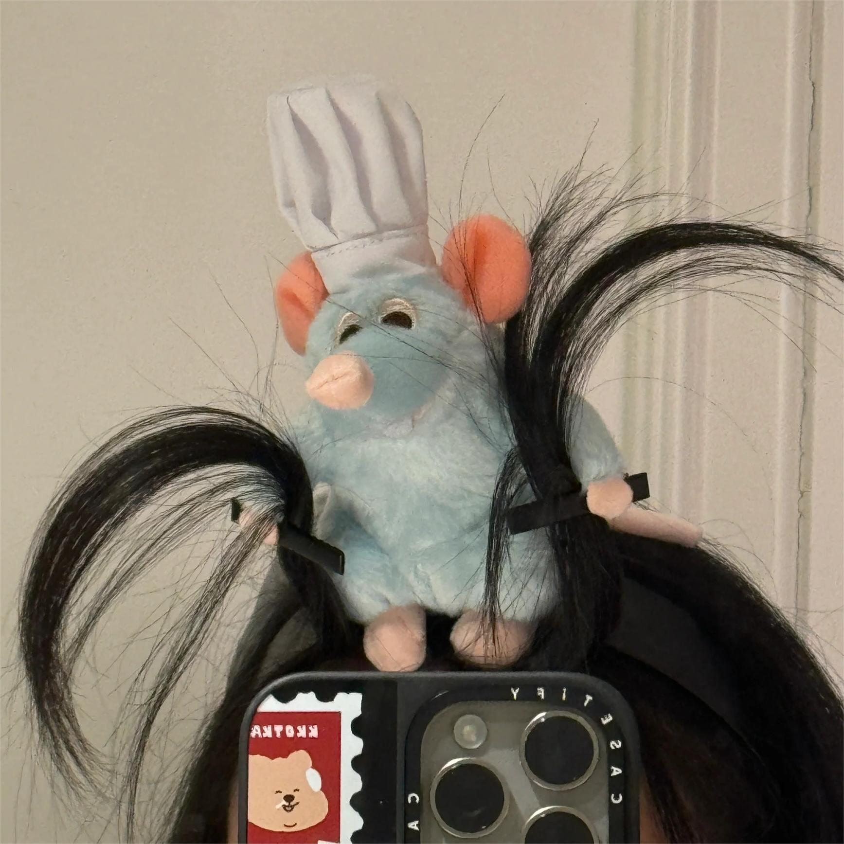 Ratatouille Hairband Same Style Funny Style Cartoon Plush Doll Peripheral Mouse Clip Headband Hair Accessories Headband