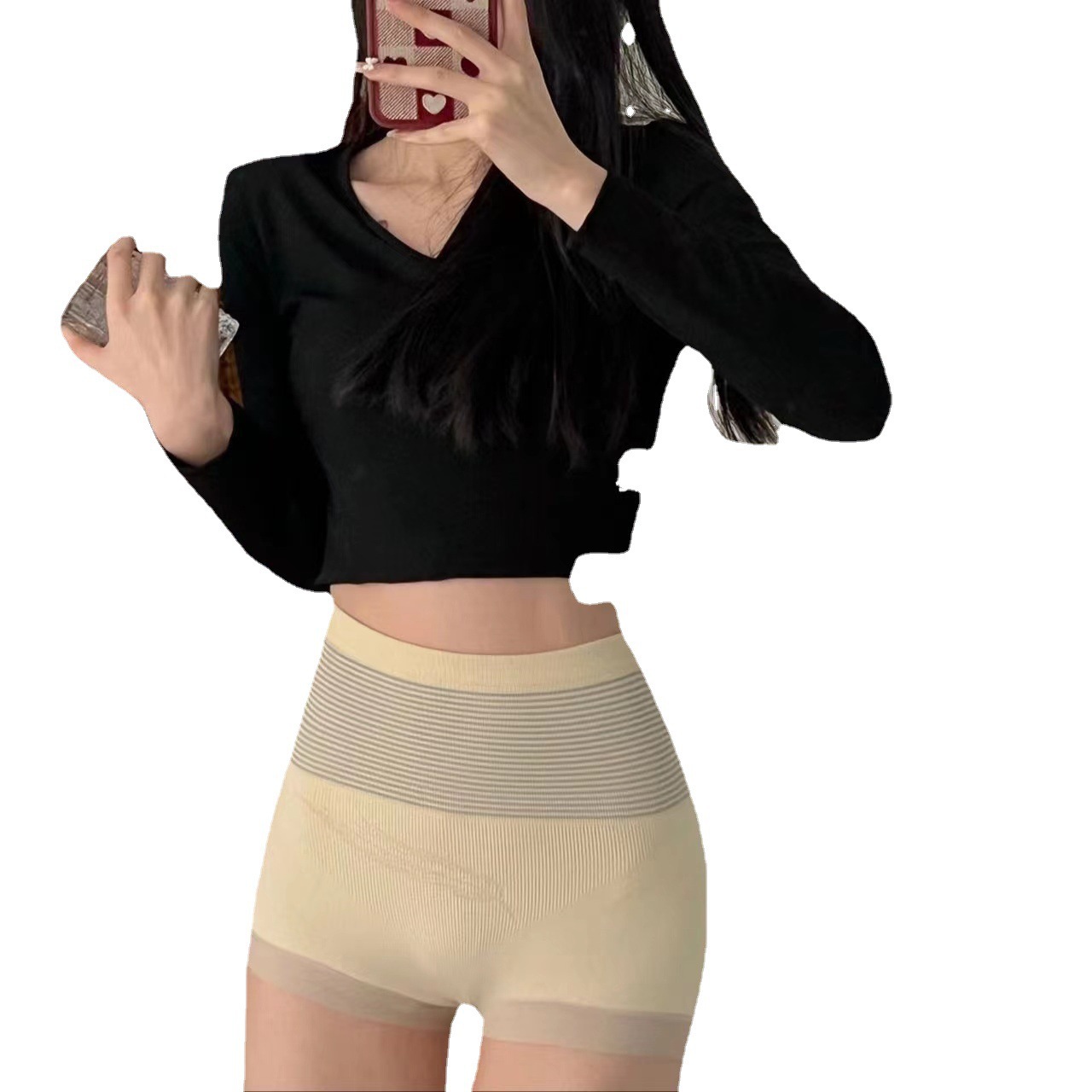 Boxed Paclitaxel Purified Panties Wholesale Women's Caffeine Fat Burning Abdominal Pants High Waist Hip Traceless Pants