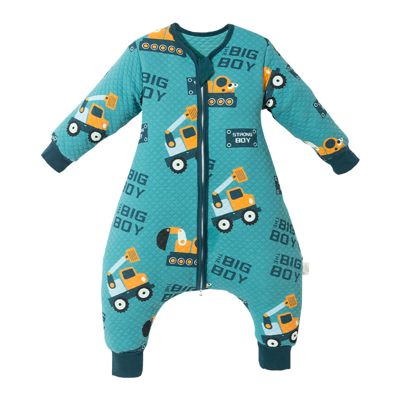 Superman doudou baby split-leg sleeping bag spring and autumn pure cotton baby medium and big children sleeping bag children anti-kick quilt four seasons universal