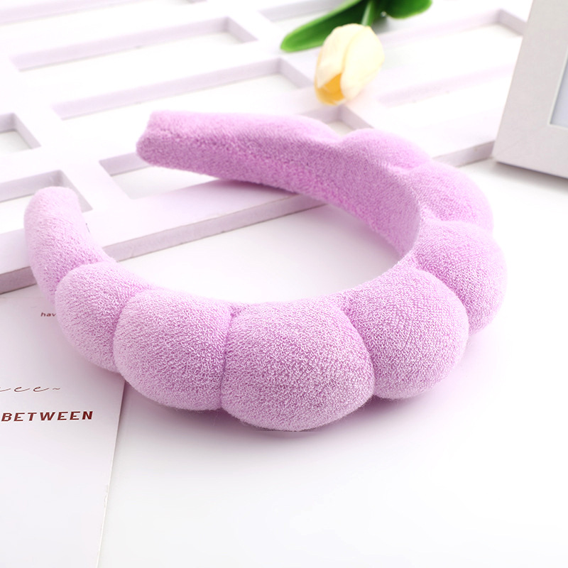 Cross-border Amazon twist cloud sponge headband high Skull top Velvet girl makeup remover face washing headband cute