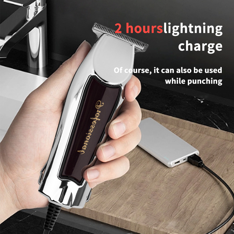 Cross-border explosions USB charging hair clipper oil head razor carving electric clipper digital display hair clipper electric clipper