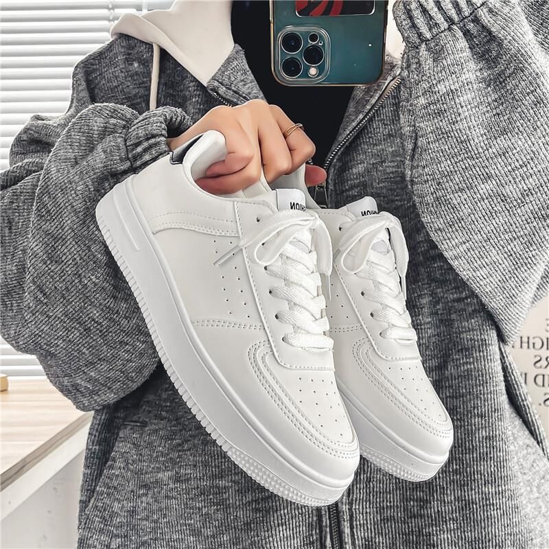 Spring Men's Shoes New breathable white shoes men's Korean-style fashionable all-Match platform sports casual sneakers men