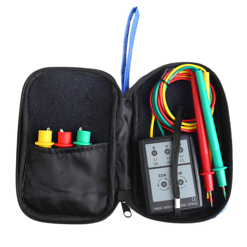 Digital display three-phase AC 60-600V phase sequence detector ammeter AC phase meter phase sequence meter