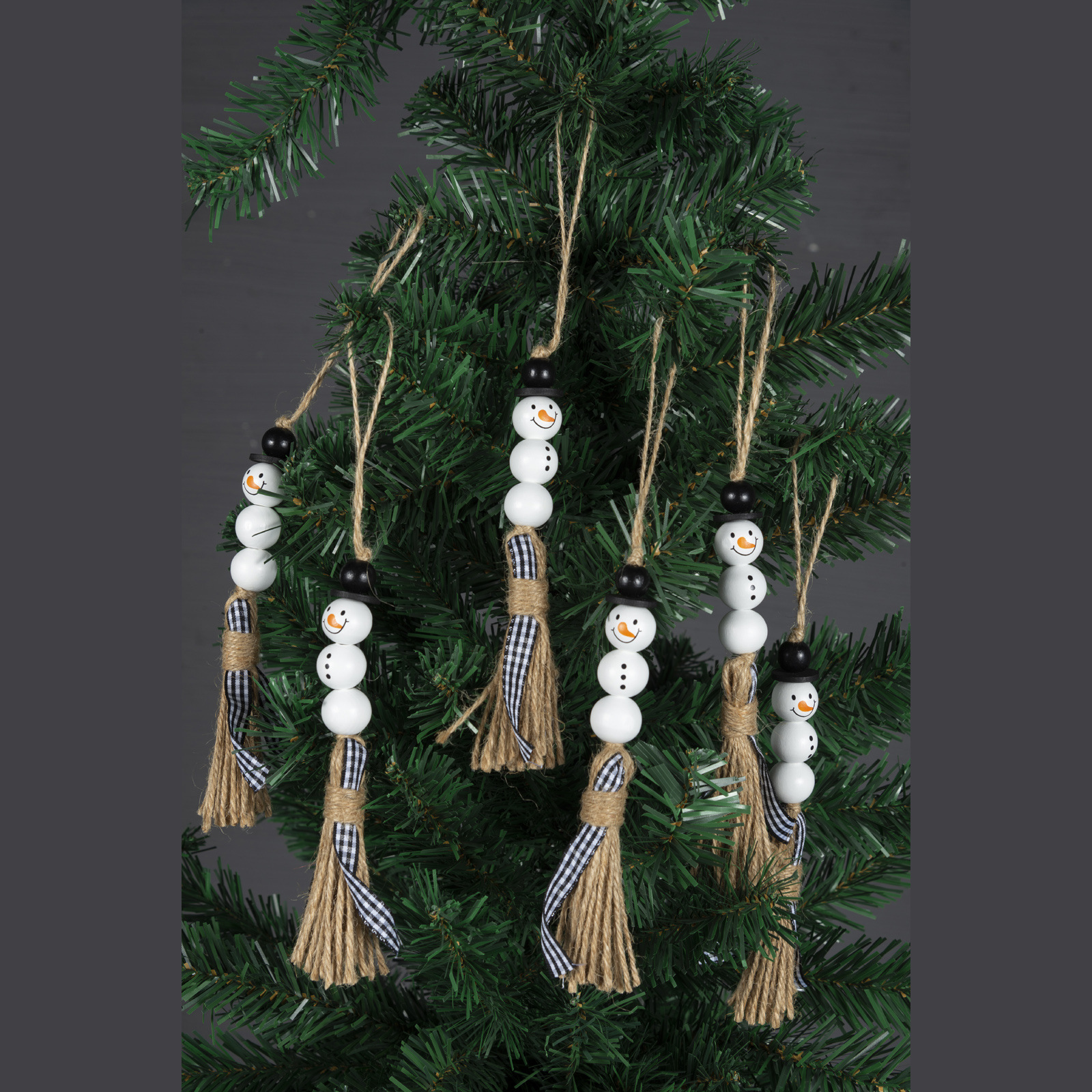 DJ Source 20mm Snowman Wood Beads Christmas Theme Color Wood Beads Wood Beads String DIY Accessories 2021.8 New Product