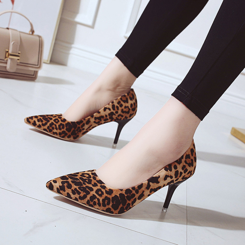 2021 spring pointed thin heel high heel suede shoes Europe and the United States foreign trade large size 44 slim women's shoes manufacturers wholesale