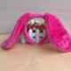 plush rose red dog ears