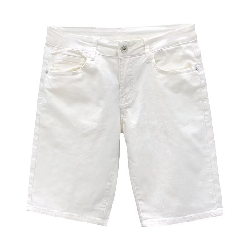 Denim Shorts Fashion Trendy Brand Solid Color Men's Five-point Pants Casual Pants Loose Trendy Sports Pants Youth Popular