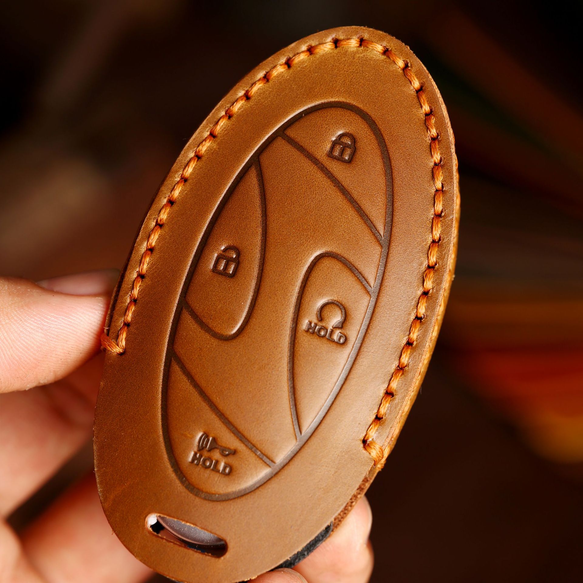 Key bag for South Korea modern car key cover handmade high-end protective cover leather supplies wholesale leather