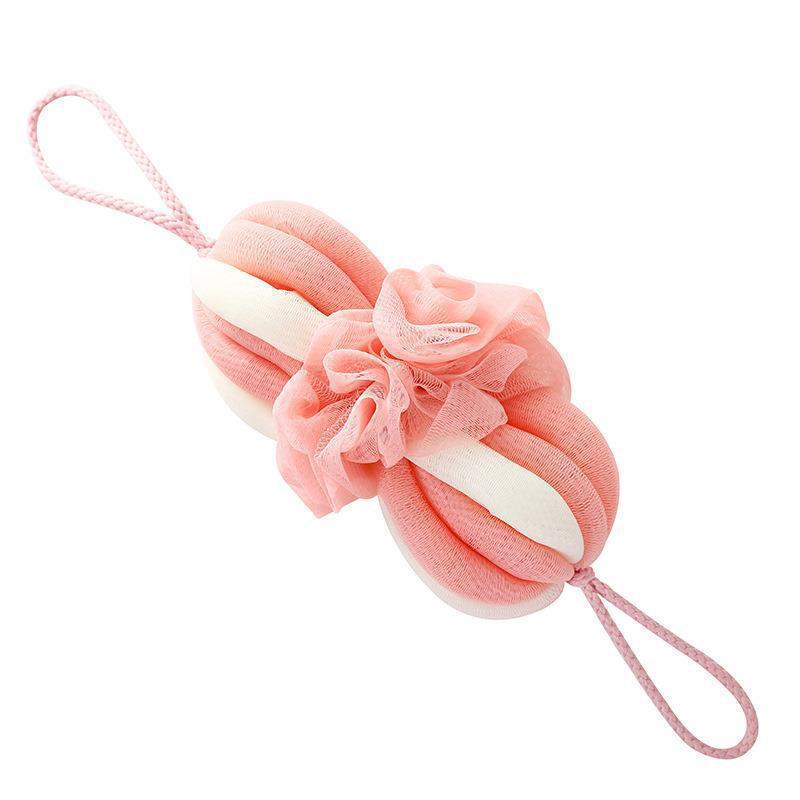 Large stretchable pumpkin bath ball Bath back rubbing two-in-one bath rubbing artifact back pulling strip Bath Bath not scattered foaming