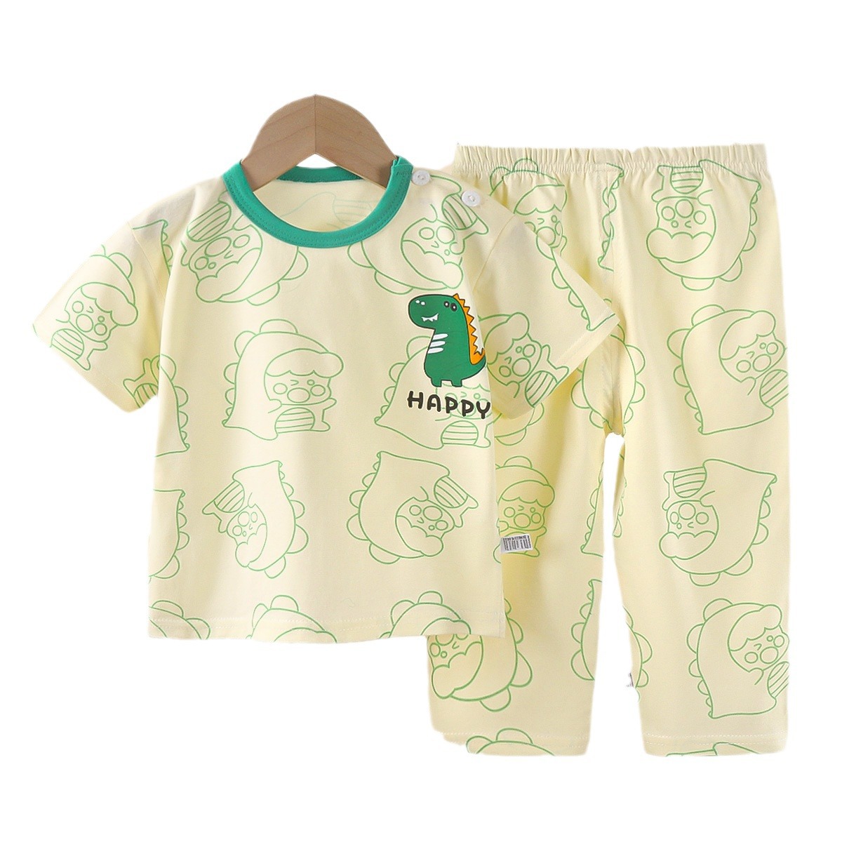 Children's Short-sleeved suit Cotton Summer Baby's T-shirt Boys' Home Clothes Girls' Pajamas Summer Clothes Children's Clothing