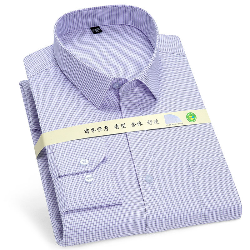 Long Sleeve JC2543 purple fine lattice