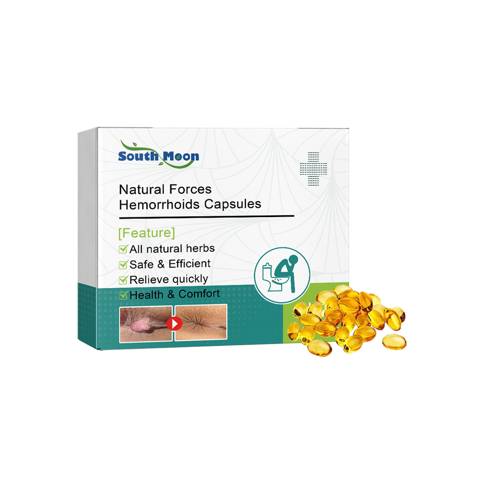 South Moon hemorrhoids capsule relieve perianal itching internal and external mixed sore anal shu cream eliminate meat ball broken hemorrhoids cream