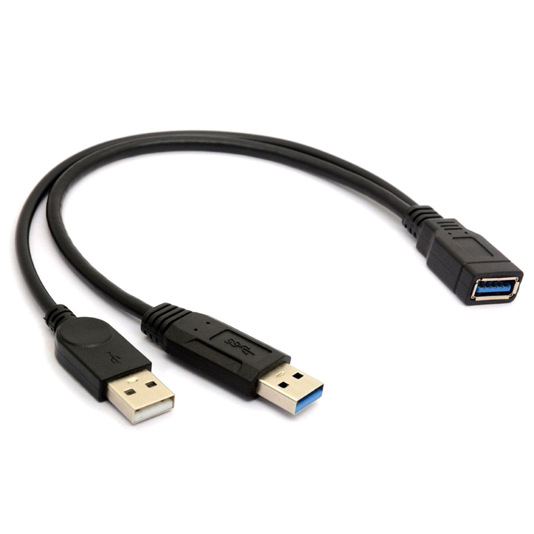 Source manufacturers wholesale usb2.0 male-to-female one-to-two extension cord USB computer one-to-two power splitter