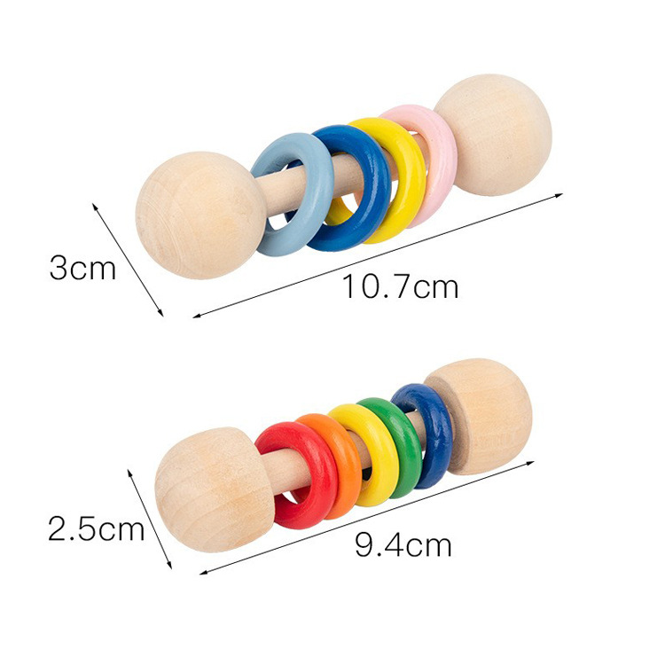 Wholesale puzzle baby hand holding toy four rings Rainbow Five Rings rattles Orff children Musical Instruments musical toys