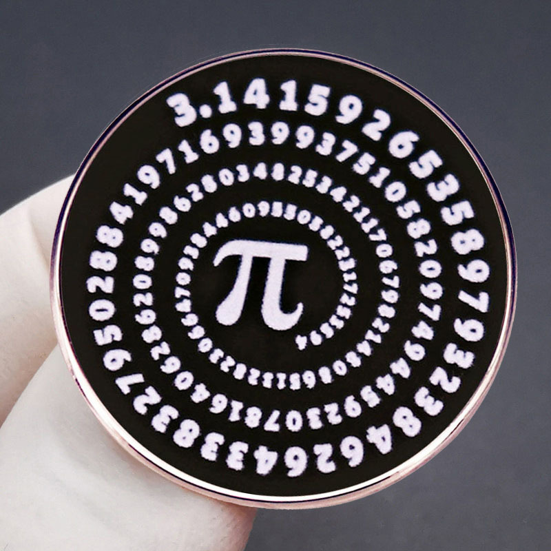 Circle rate brooch mathematical physics enthusiasts pin badge metal alloy badge accessories