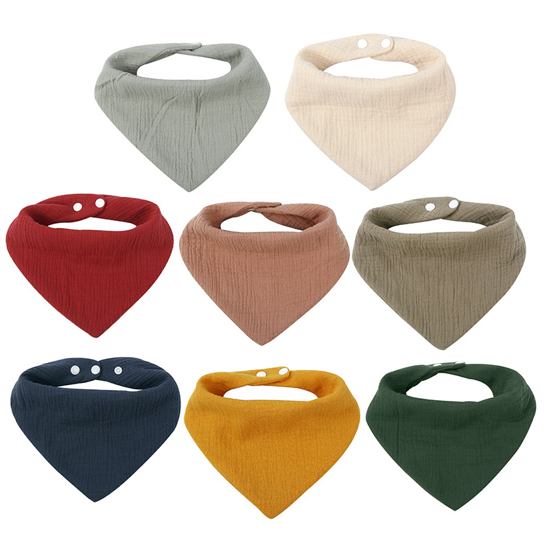 Cross-border baby saliva towel cotton gauze bib baby products children newborn baby super soft triangle towel
