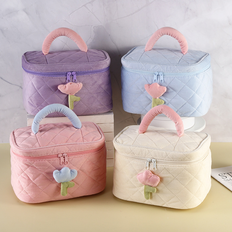 Cosmetic Bag Instagram Style Niche 2022 New High-grade Large Capacity Women's Portable Toiletry Storage Box Bag Case