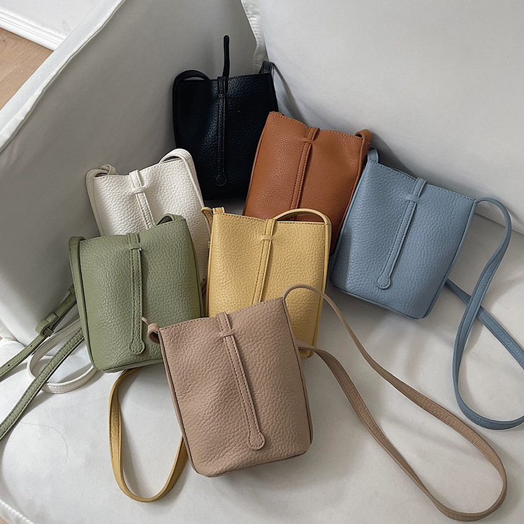 New mobile phone bag 2024 new large capacity soft leather vertical mobile phone bag foreign trade hot selling mini shoulder bag