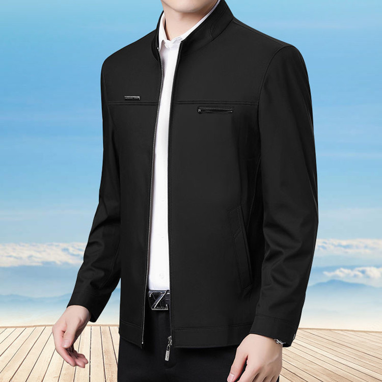 New Men's Spring and Autumn Men's Jacket Coat Men's Middle-aged and Elderly Jacket Business Casual Top Clothes Dad Clothes