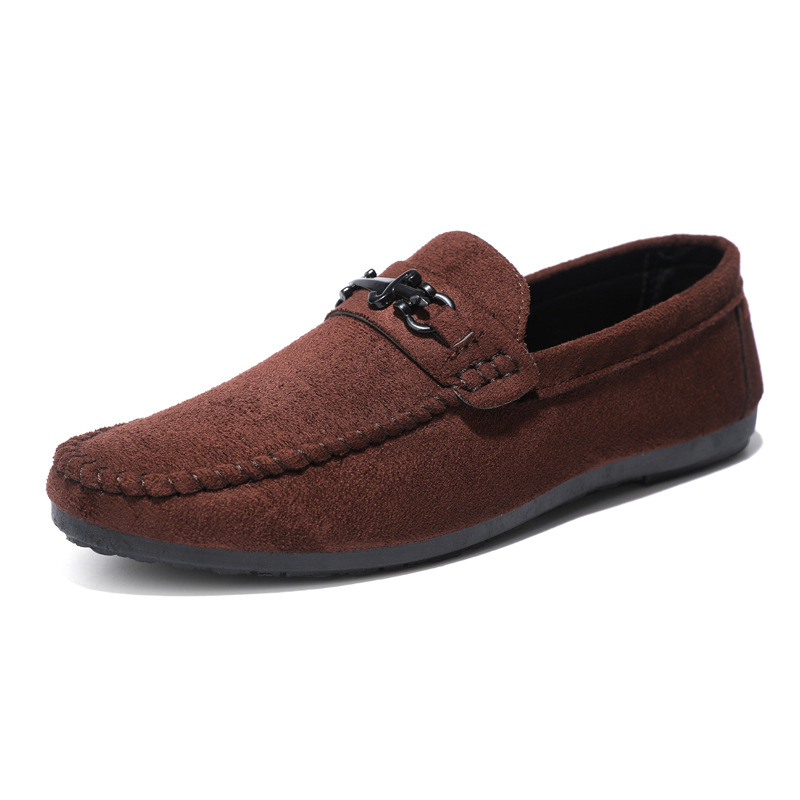 Waterproof casual Sports men's slip-on loafers small leather shoes lazy fashion youth formal wear men's shoes handmade