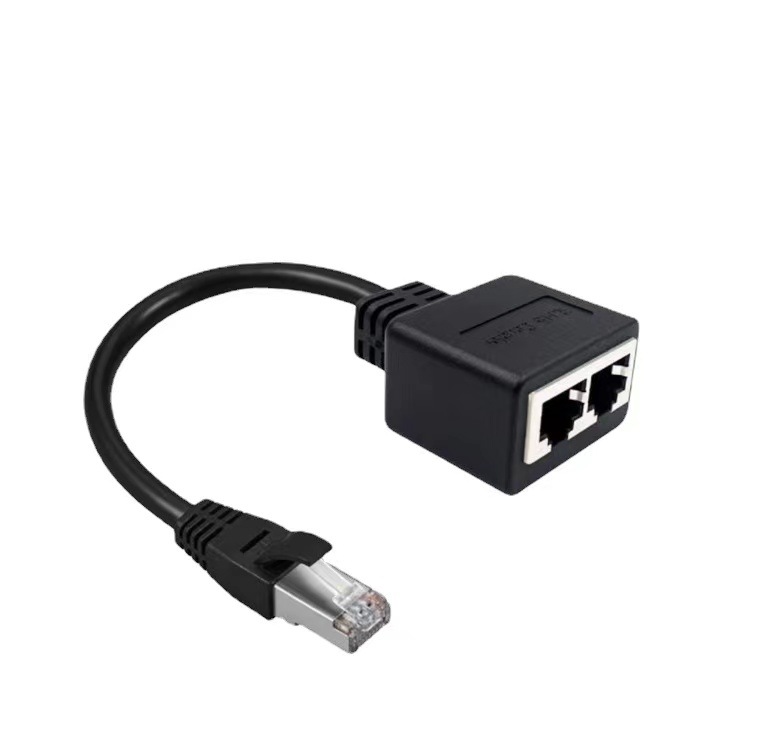 Распределитель адаптера интерфейса Ethernet RJ45 1 штекер на 2 женских порта LAN сеть RJ45 Удлинительный кабель один-два