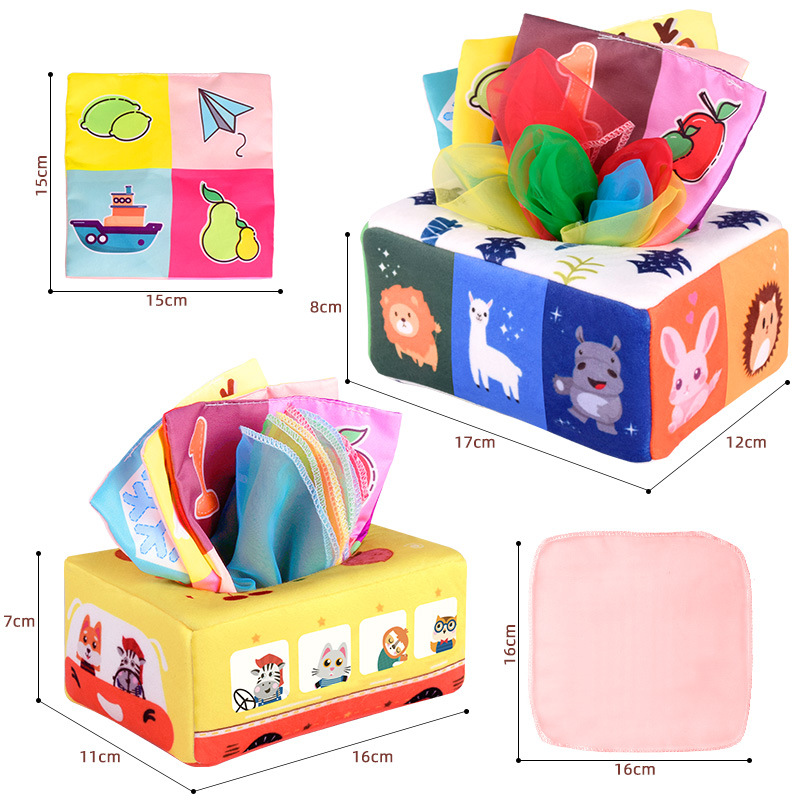 Cross-border Children's Early Education Toy Baby Pull Radish Tear Not to Rip Paper Box Baby Toy 0 to 6 Months