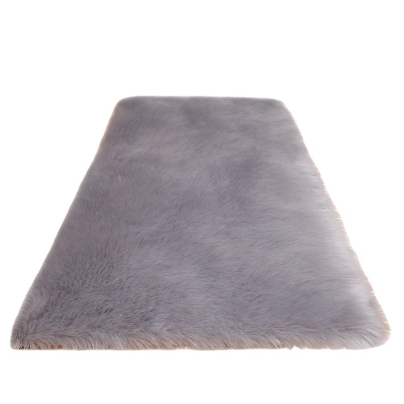 Plush Carpet Bedside Blanket Bedroom Living Room Coffee Table Window Bay Window Mat White Thickened Imitation Wool Household Floor Mat