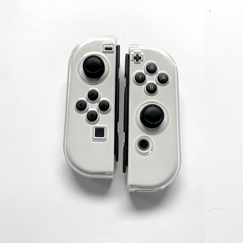 switch oled pc transparent purple transparent powder shell transparent handle split glitter crystal shell bracket