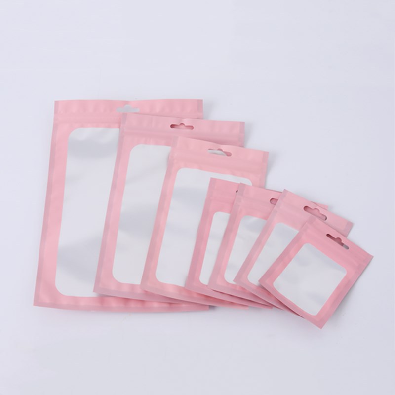 Frosted Yin and Yang Self-sealing Bag Jewelry Frosted Aluminum Foil Bag Mobile Phone Case Plastic Bag Accessories Composite Bag Blue Packaging Bag