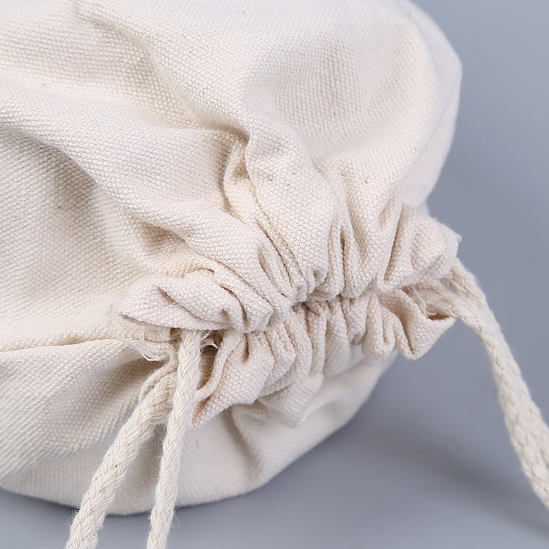Blank canvas drawstring cotton bag double-ear drawstring drawstring drawstring bag jewelry rice storage cotton bag wholesale