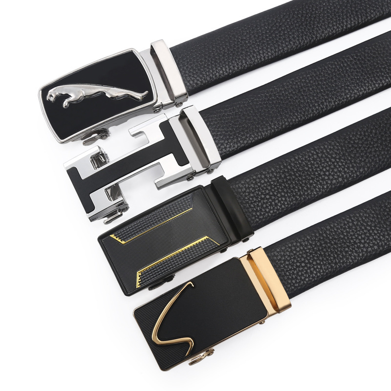 Belt men's litchi pattern business leisure belt stall supply pants clothing leather accessories manufacturers wholesale