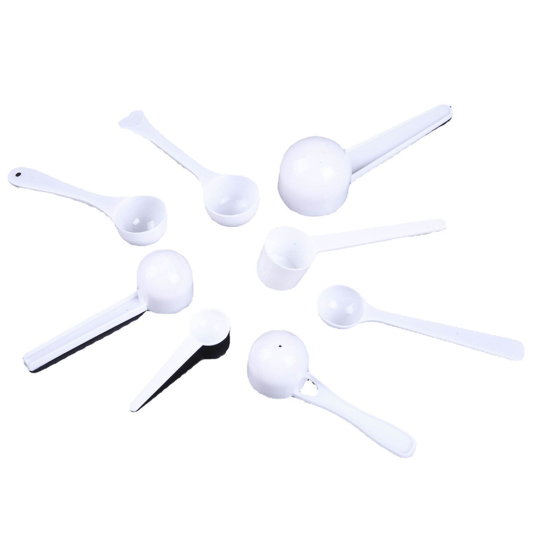 T factory wholesale kitchen plastic measuring spoon 1/3/10/5g powder quantitative small spoon milk powder spoon LOGO