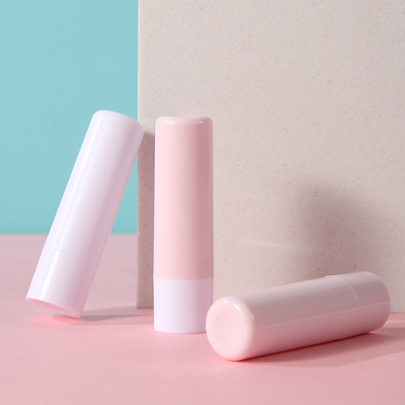 Japanese-style Lip Balm Lipstick plastic empty tube hot irrigation direct irrigation DIY round head mouth wax flat makeup cosmetic packaging material