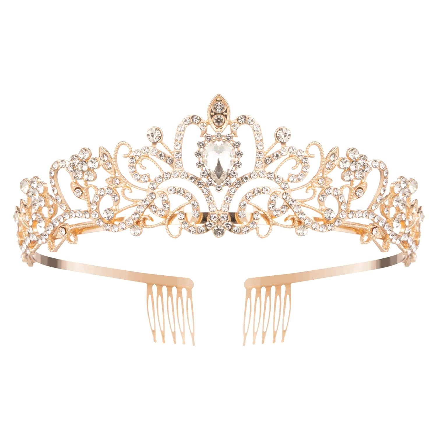 Bridal rhinestone crown exotic headdress Mori temperament hair accessories Women's European and American new stage party Crown