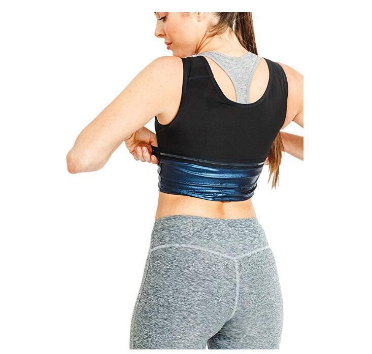 Men's and Women's Tunic Burning Sweat Clothing Fat-Burning Abdominal Fitness Sweat Vest Running Sportswear Body Shaping Clothing Yoga Clothing