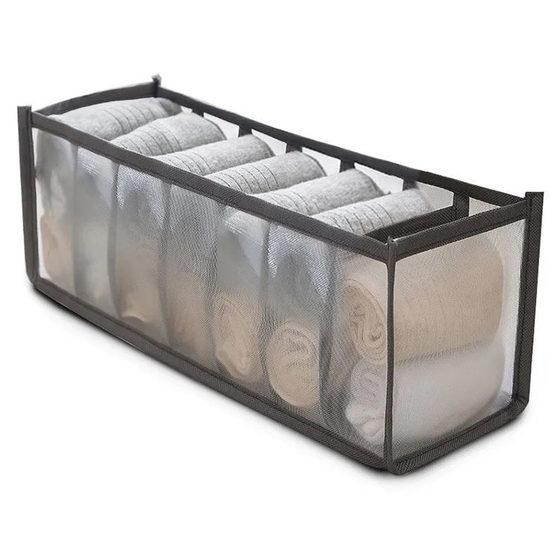 Underwear Storage Box Household Sub-grid Drawer-type Fabric Multi-function Internet-famous Three-in-One Underwear Socks Bra Artifact