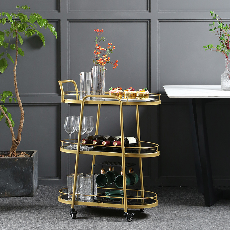 Nordic Mobile Dining Car Hotel Commercial Delivery Car Tea Car Double-layer Three-layer Wine Car Small Cake Home Cake