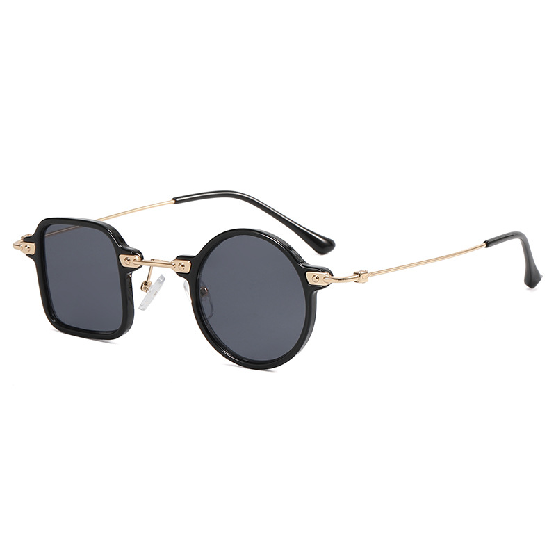 New punk irregular sunglasses European and American square frame round frame sunglasses anti-blue light glasses glasses with glasses