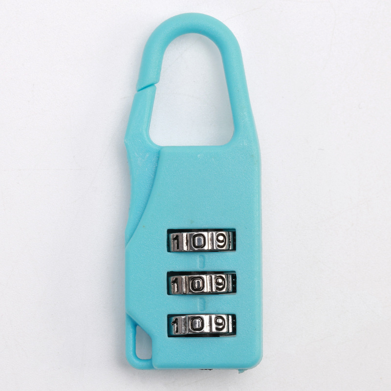 Multi-color anti-theft mini three-digit password padlock backpack luggage password lock full plastic password lock