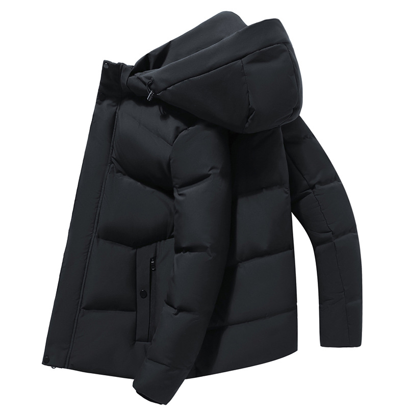Cross-border wholesale New down jacket men's mid-length middle-aged white duck down thickened coat household foreign trade winter clothes trendy hooded