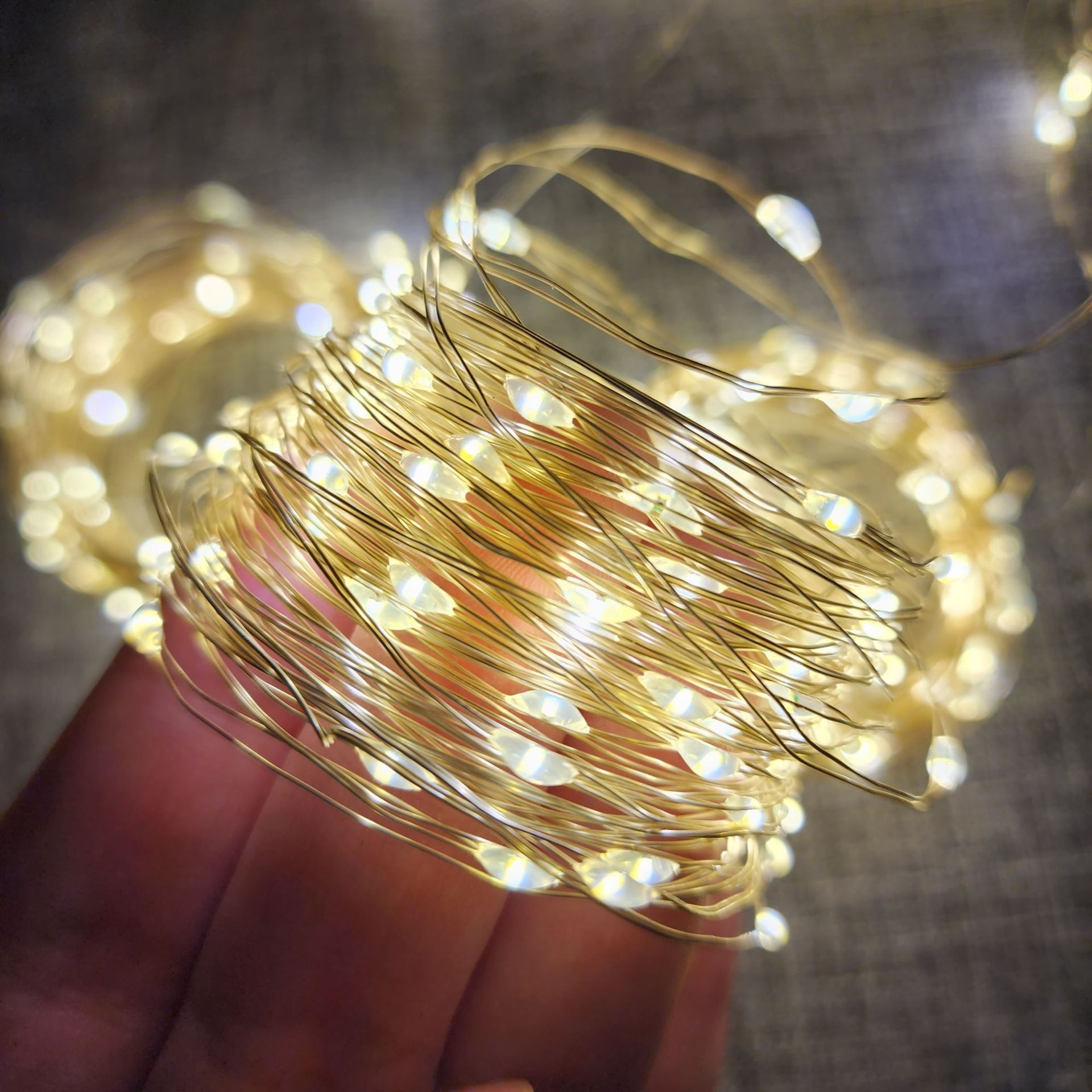 Wedding star net lamp LED copper wire lamp string all over the sky star ceiling layout decorative lamp hexagonal wire copper wire lamp