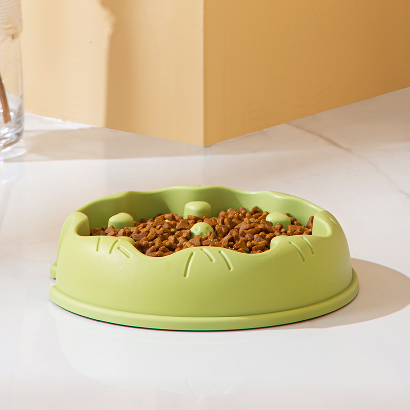 Pet Slow Food Bowl Dog Slow Food Feeder Cat Feeder Anti-slip Anti-knock Dog Slow Food Bowl Large Capacity Cat Bowl