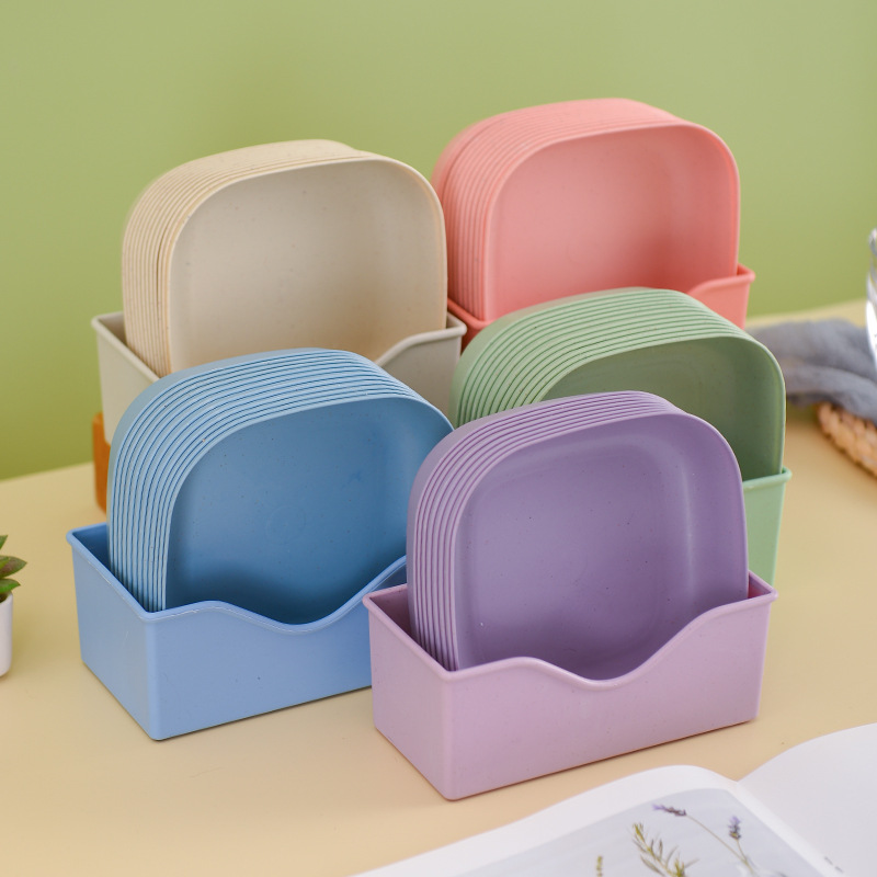 Factory direct selling garbage dish bone dish household bone dish bone dish creative plastic dish small plate with base