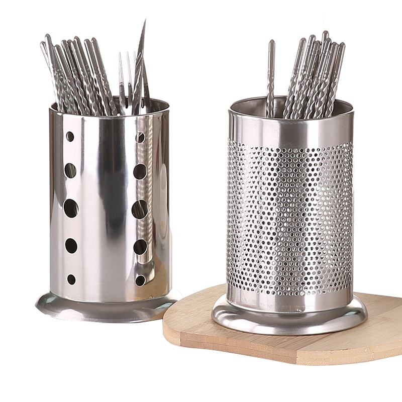 Stainless steel chopsticks holder chopsticks cage milk tea shop straw barrel household chopsticks holder chopsticks holder draining rack