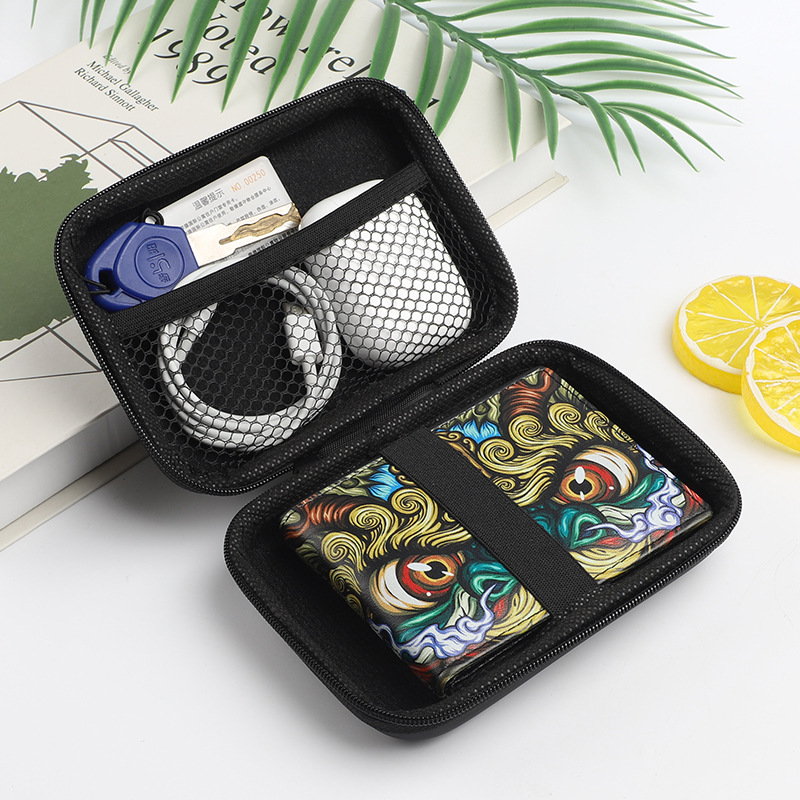 Hard disk pack power supply digital data cable wired headset storage bag remote control storage box eva mobile phone zipper bag
