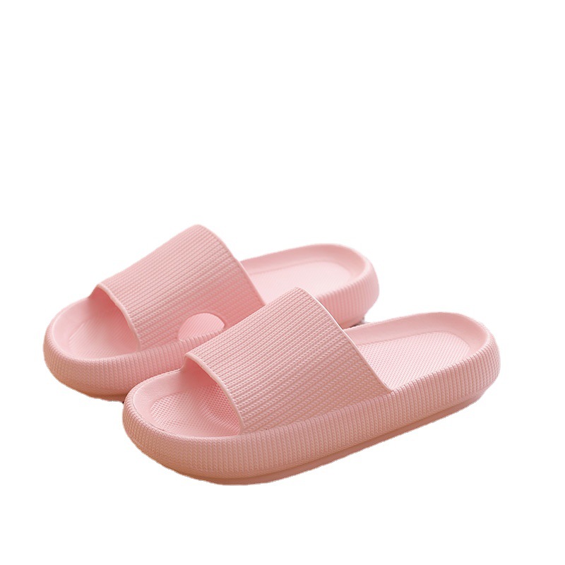 4cm Thick-soled Slippers Women's Summer Wholesale Bathroom Bathing Household EVA Soft-soled Cross-border Large Size Slippers with Shit Feeling