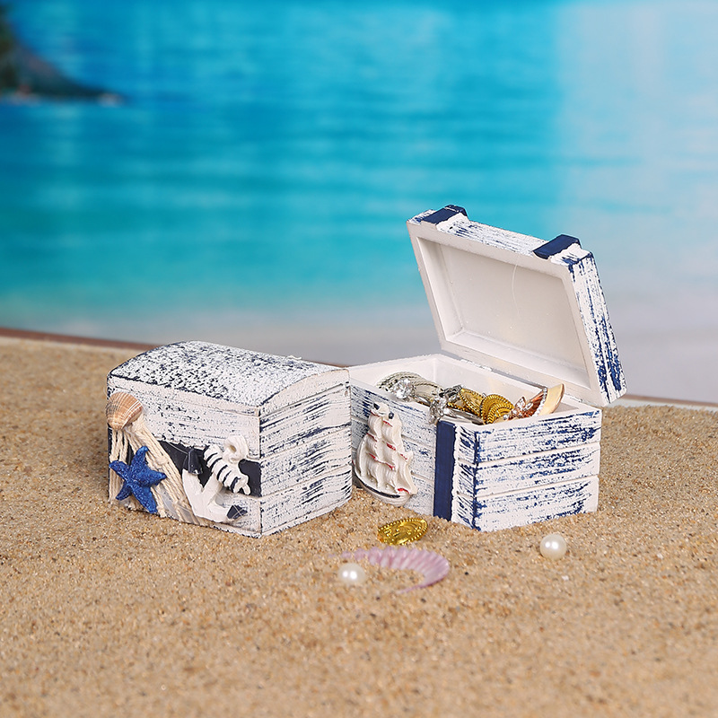 Cross-border Mediterranean mini jewelry box ring necklace earrings storage home Ocean style decorative shell storage box