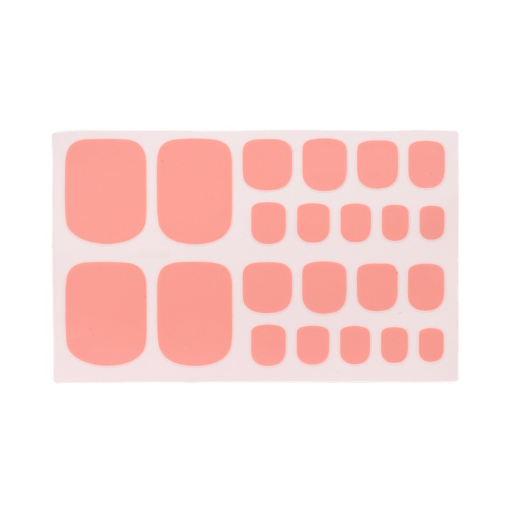 Manicure toenail stickers foot stickers foot mold stickers solid color nail patch decals stickers cross-border wholesale spot 22 stickers