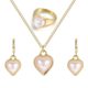 Simple Jewelry Fashion Joker Necklace Bracelet Ring Earrings suit Watch Accessories