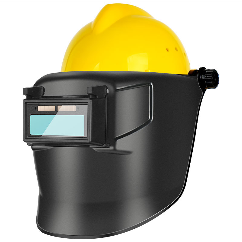 Aerial Work mask with helmet type tool welder cap screen anti-baking face lightweight head mask welding protection